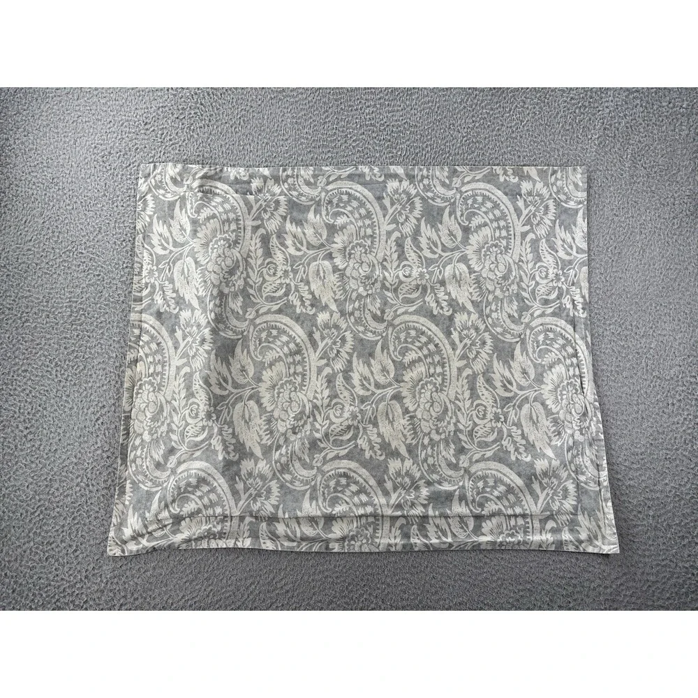 Pottery Barn Alessandra Scroll Standard Pillow Sham Gray Cream French‎ Country